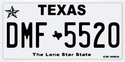 TX license plate DMF5520