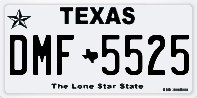 TX license plate DMF5525