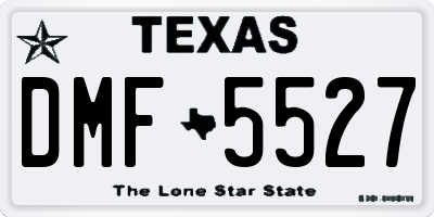 TX license plate DMF5527