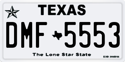 TX license plate DMF5553