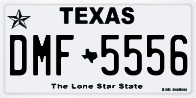 TX license plate DMF5556