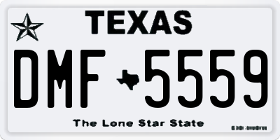 TX license plate DMF5559