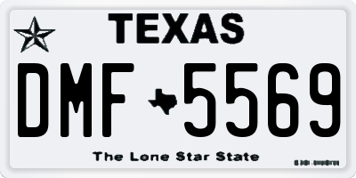 TX license plate DMF5569