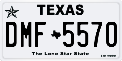TX license plate DMF5570