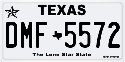TX license plate DMF5572