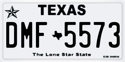 TX license plate DMF5573