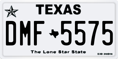 TX license plate DMF5575