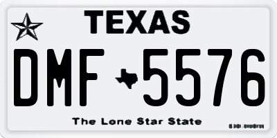 TX license plate DMF5576