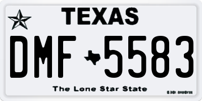 TX license plate DMF5583