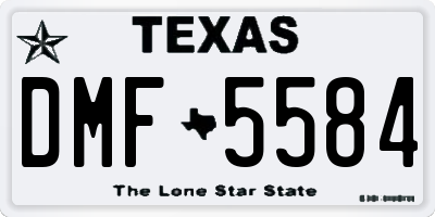 TX license plate DMF5584