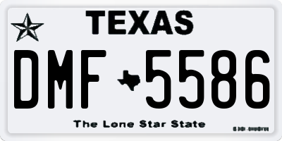 TX license plate DMF5586