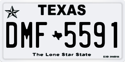 TX license plate DMF5591