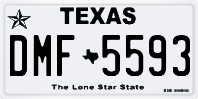 TX license plate DMF5593