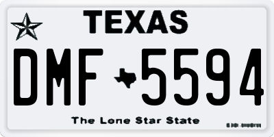 TX license plate DMF5594