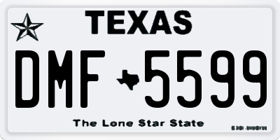 TX license plate DMF5599