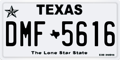 TX license plate DMF5616