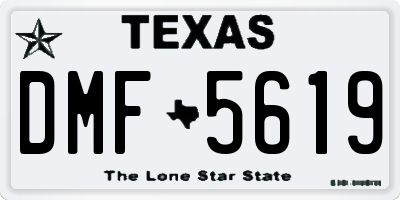 TX license plate DMF5619