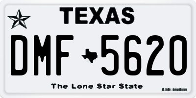 TX license plate DMF5620