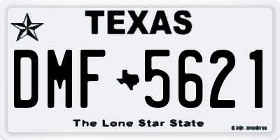 TX license plate DMF5621