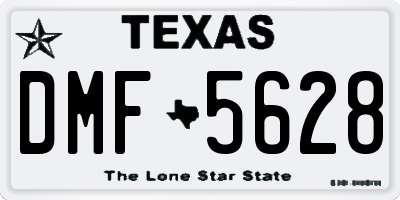 TX license plate DMF5628
