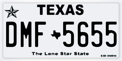 TX license plate DMF5655
