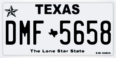 TX license plate DMF5658
