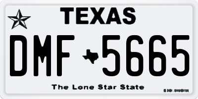 TX license plate DMF5665