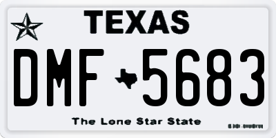 TX license plate DMF5683