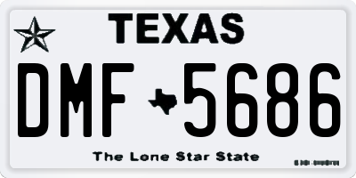 TX license plate DMF5686