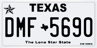 TX license plate DMF5690