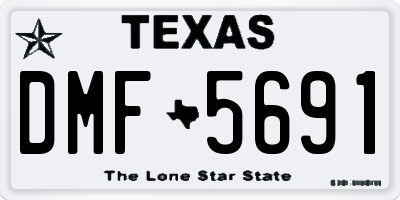 TX license plate DMF5691