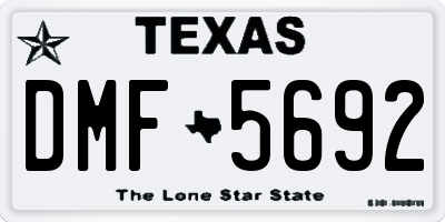 TX license plate DMF5692