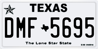 TX license plate DMF5695