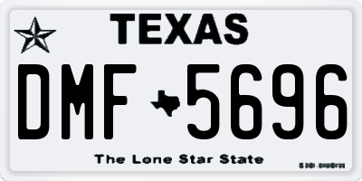 TX license plate DMF5696