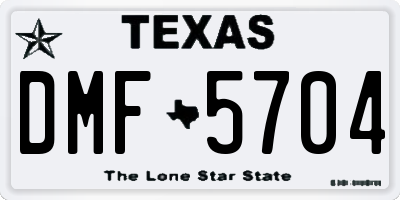 TX license plate DMF5704