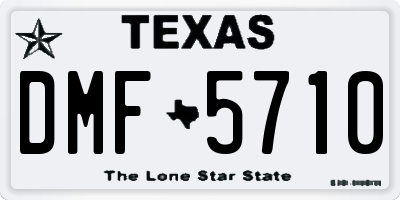 TX license plate DMF5710