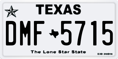 TX license plate DMF5715