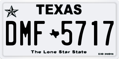 TX license plate DMF5717