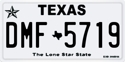 TX license plate DMF5719