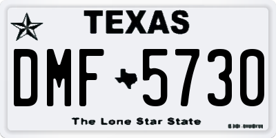 TX license plate DMF5730
