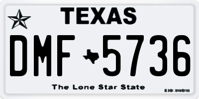 TX license plate DMF5736