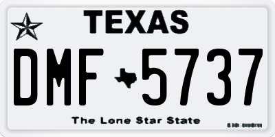 TX license plate DMF5737