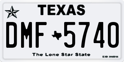 TX license plate DMF5740