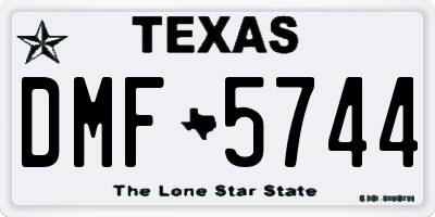 TX license plate DMF5744