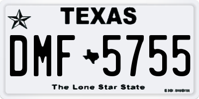 TX license plate DMF5755