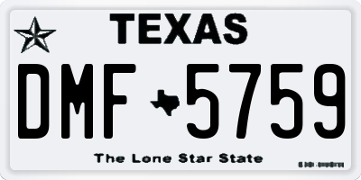 TX license plate DMF5759