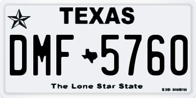 TX license plate DMF5760