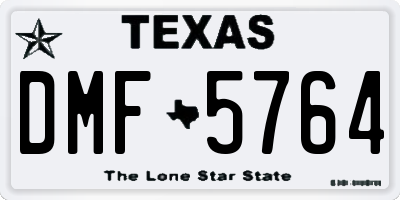 TX license plate DMF5764