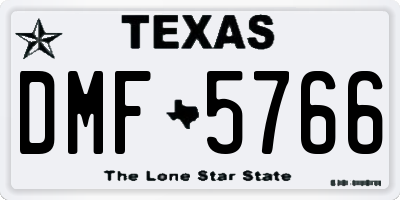TX license plate DMF5766