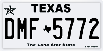 TX license plate DMF5772